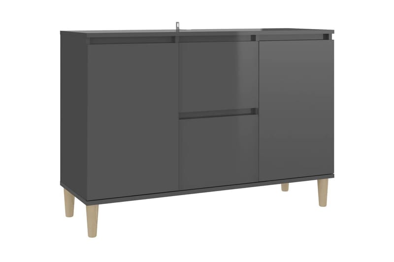 Skänk grå högglans 103,5x35x70 cm spånskiva - Grå - Förvaring - Förvaringsmöbler - Sideboard & skänk
