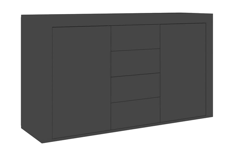 Skänk grå högglans 120x36x69 cm spånskiva - Grå - Förvaring - Förvaringsmöbler - Sideboard & skänk