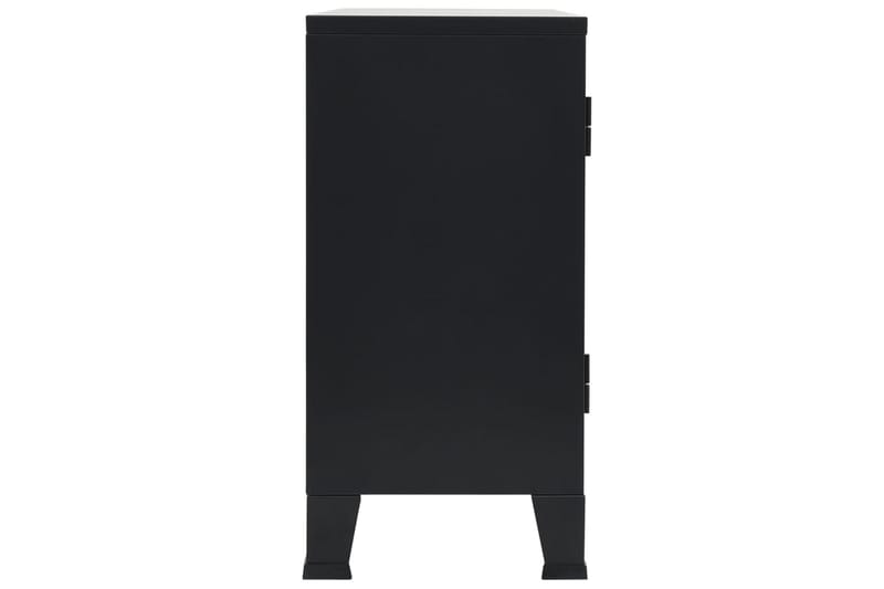 Skänk industriell stil metall 120x35x70 cm svart - Svart - Förvaring - Förvaringsmöbler - Sideboard & skänk