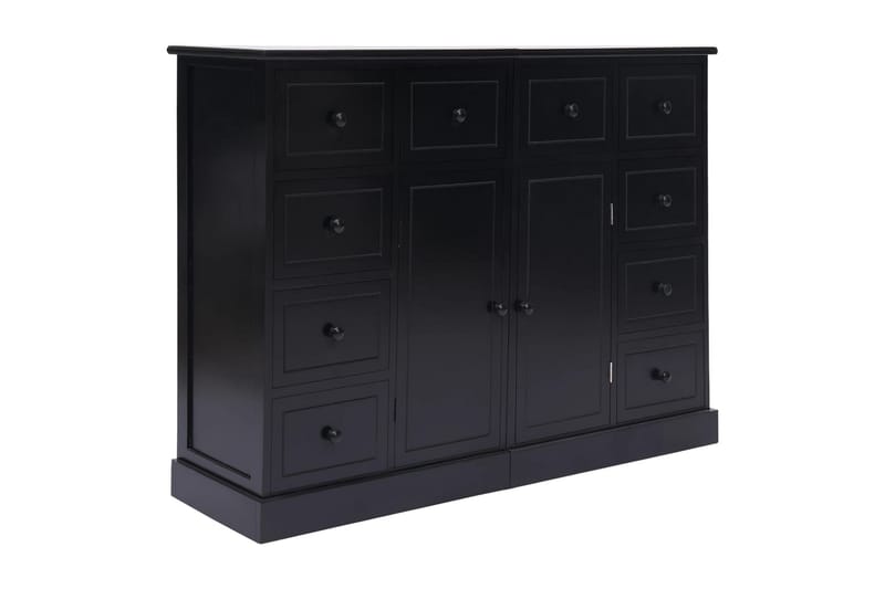 Skänk med 10 lådor svart 113x30x79 cm trä - Svart - Förvaring - Förvaringsmöbler - Sideboard & skänk
