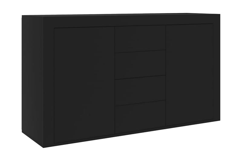 Skänk svart 120x36x69 cm spånskiva - Svart - Inredning - Väggdekor - Väggklocka & väggur