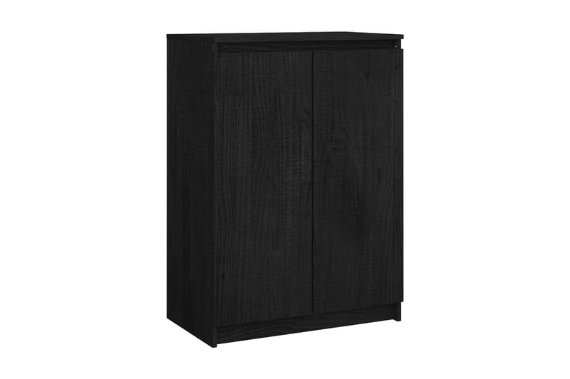 Skänk svart 60x36x84 cm massivt furuträ - Svart - Förvaring - Förvaringsmöbler - Sideboard & skänk