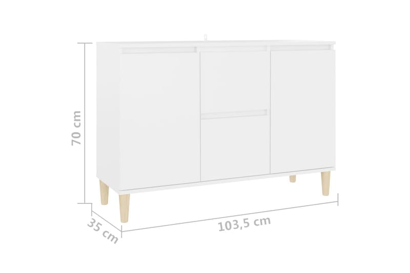 Skänk vit 103,5x35x70 cm spånskiva - Vit - Förvaring - Förvaringsmöbler - Sideboard & skänk