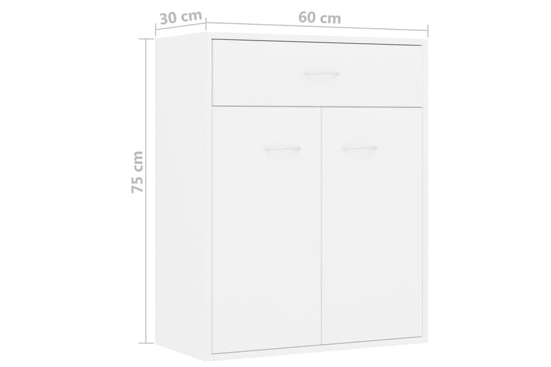 Skänk vit 60x30x75 cm spånskiva - Vit - Förvaring - Förvaringsmöbler - Sideboard & skänk
