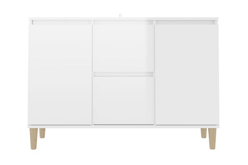 Skänk vit högglans 103,5x35x70 cm spånskiva - Vit - Förvaring - Förvaringsmöbler - Sideboard & skänk