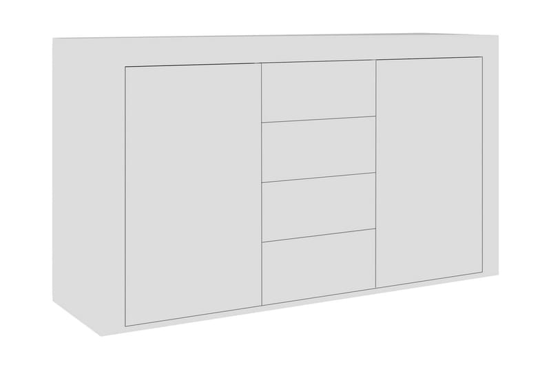 Skänk vit högglans 120x36x69 cm spånskiva - Vit - Förvaring - Förvaringsmöbler - Sideboard & skänk