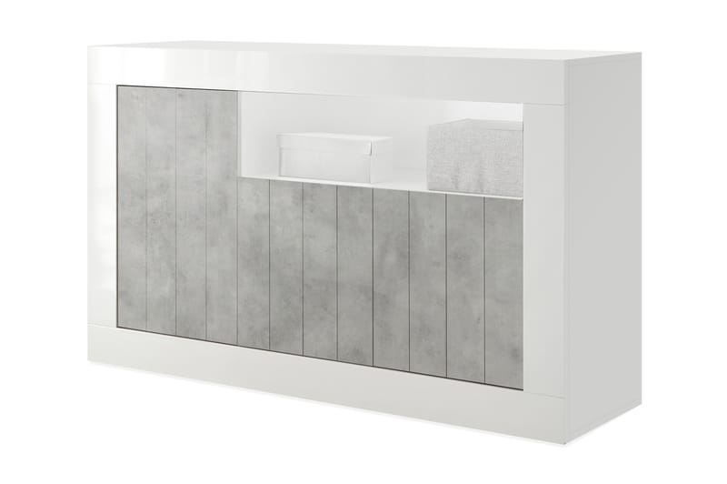 Urbino Skänk Medio 138 cm - Vit/Grå - Förvaring - Förvaringsmöbler - Sideboard & skänk