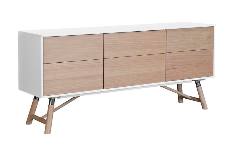 Waltham Sideboard 180 cm - Vit/Ek - Möbler - Tv-möbler & mediamöbler - TV-bänk & mediabänk