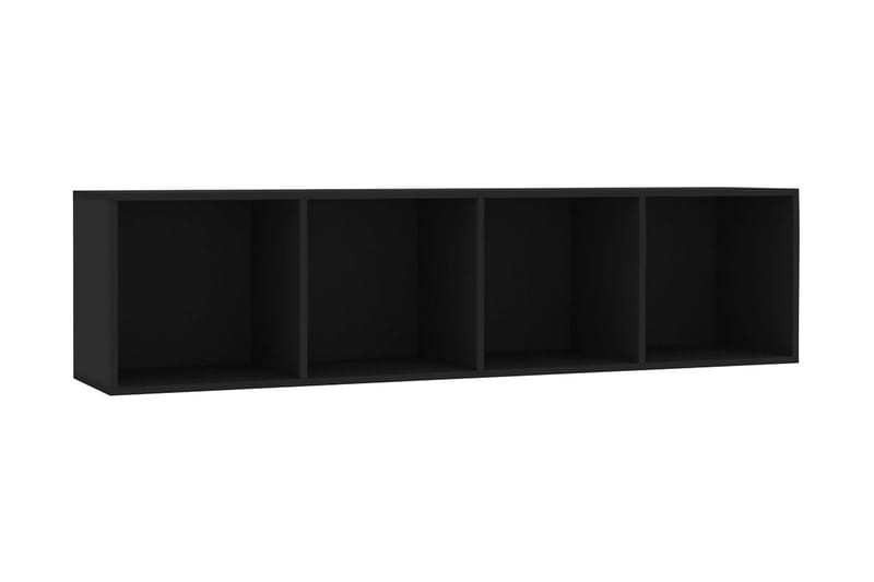 Bokhylla/TV-bänk svart 143x30x36 cm