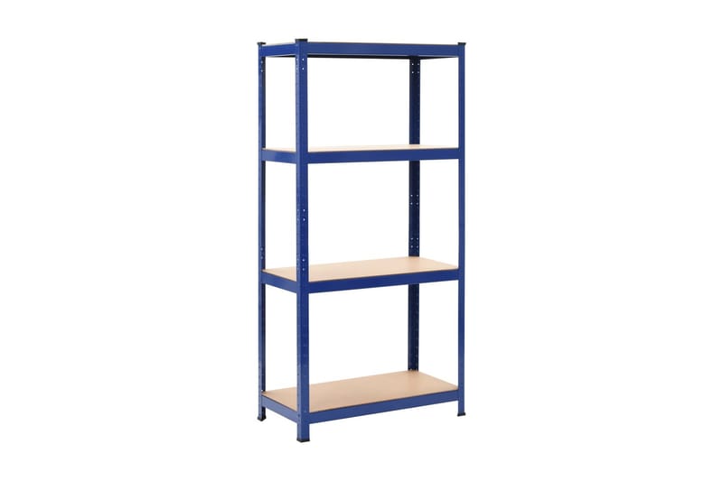 Förvaringshylla blå 80x40x160 cm stål och MDF - Blå - Förvaring - Hylla - Förvaringshylla - Lagerhylla