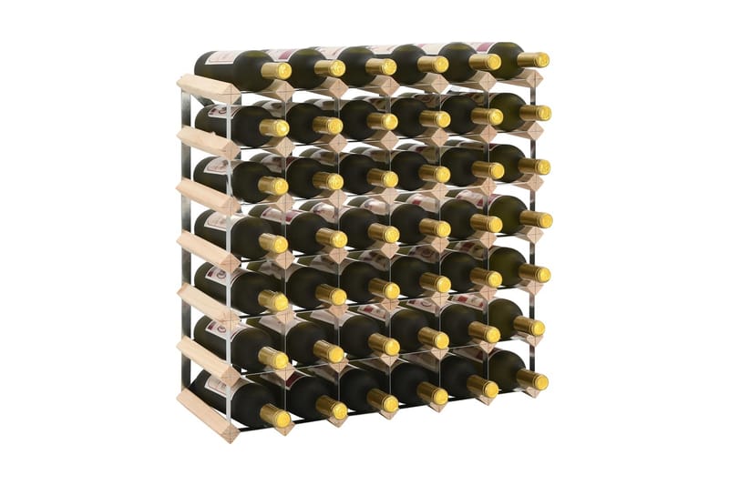 Vinställ för 42 flaskor massiv furu - Beige - Förvaring - Hylla - Förvaringshylla - Vinställ & vinhylla