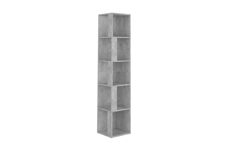 Hörnhylla betonggrå 33x33x164,5 cm spånskiva - Grå - Förvaring - Hylla - Hörnhylla