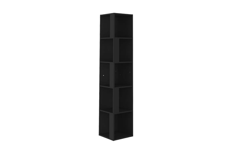 Hörnhylla svart 33x33x164,5 cm spånskiva - Svart - Förvaring - Hylla - Hörnhylla