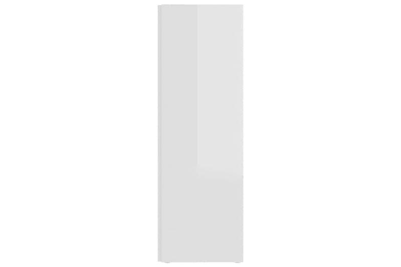Hörnhylla vit högglans 33x33x100 cm spånskiva - Vit högglans - Förvaring - Hylla - Hörnhylla