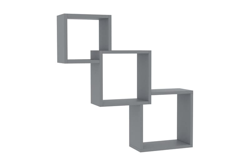 Kubhyllor grå 84,5x15x27 cm spånskiva - Grå - Förvaring - Hylla - Vägghylla