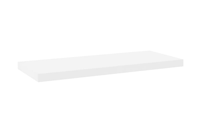 Svävande vägghylla ek och vit 80x23,5x3,8 cm MDF - Vit/Trä - Förvaring - Hylla - Vägghylla