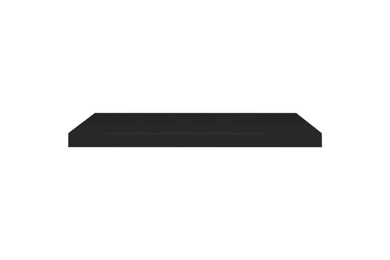 Svävande vägghylla svart 80x23,5x3,8 cm MDF - Svart - Förvaring - Hylla - Vägghylla