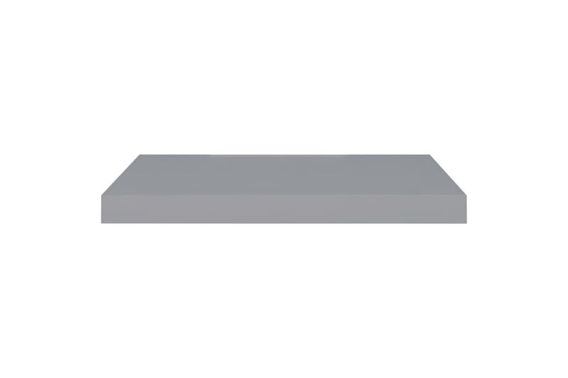 Svävande vägghyllor 2 st grå 60x23,5x3,8 cm MDF