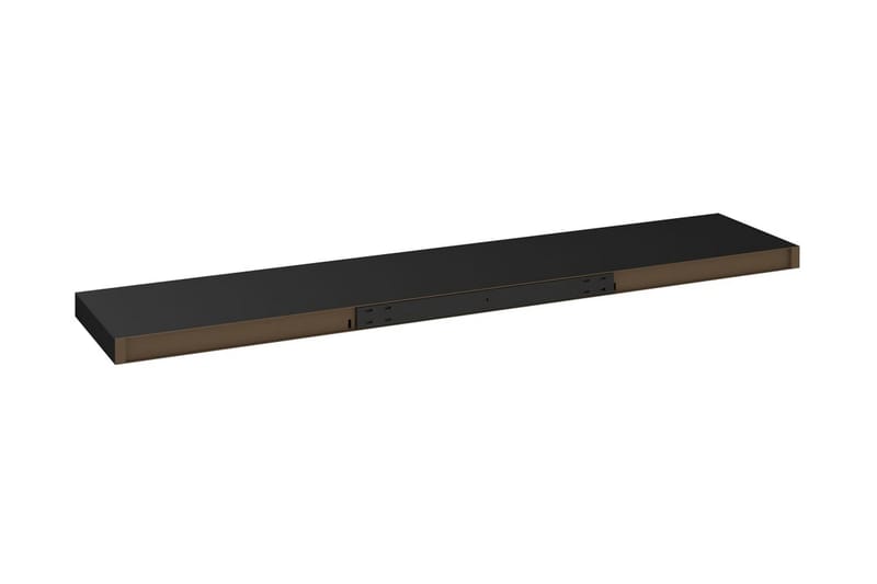 Svävande vägghyllor 4 st svart 120x23,5x3,8 cm MDF - Svart - Förvaring - Hylla - Vägghylla