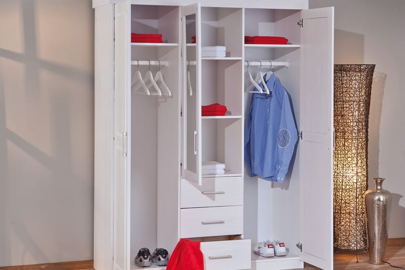 Bailey 4 Garderob - Vit - Förvaring - Klädförvaring - Garderob & garderobssystem