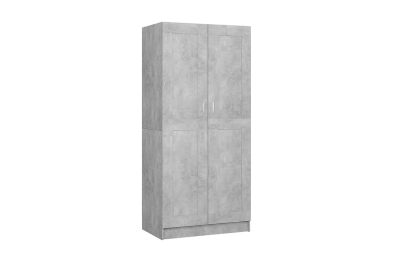 Garderob betonggrå 82,5x51,5x180 cm spånskiva - Betonggrå - Förvaring - Klädförvaring - Garderob & garderobssystem