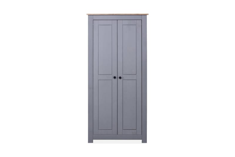 Garderob grå 80x50x171,5 cm massiv furu panama - Grå - Förvaring - Klädförvaring - Garderob & garderobssystem