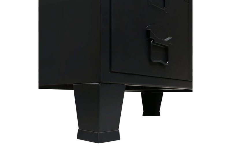 Garderob industriell stil metall 67x35x107 cm svart - Svart - Förvaring - Klädförvaring - Garderob & garderobssystem