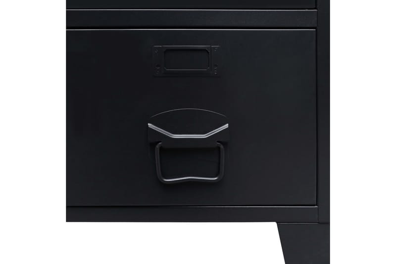 Garderob industriell stil metall 67x35x107 cm svart - Svart - Förvaring - Klädförvaring - Garderob & garderobssystem