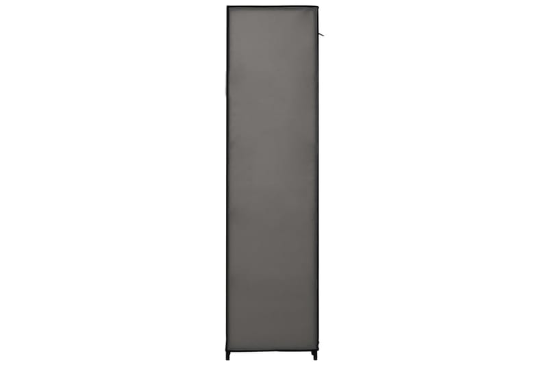 Garderob med fack och stänger grå 150x45x176 cm tyg - Grå - Förvaring - Klädförvaring - Garderob & garderobssystem