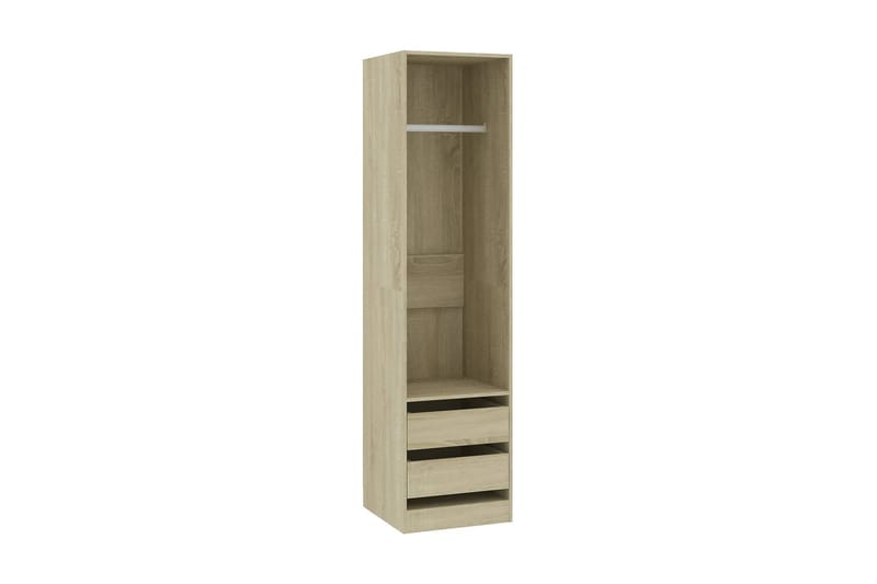 Garderob med lådor sonoma-ek 50x50x200 cm spånskiva - Ek - Förvaring - Klädförvaring - Garderob & garderobssystem