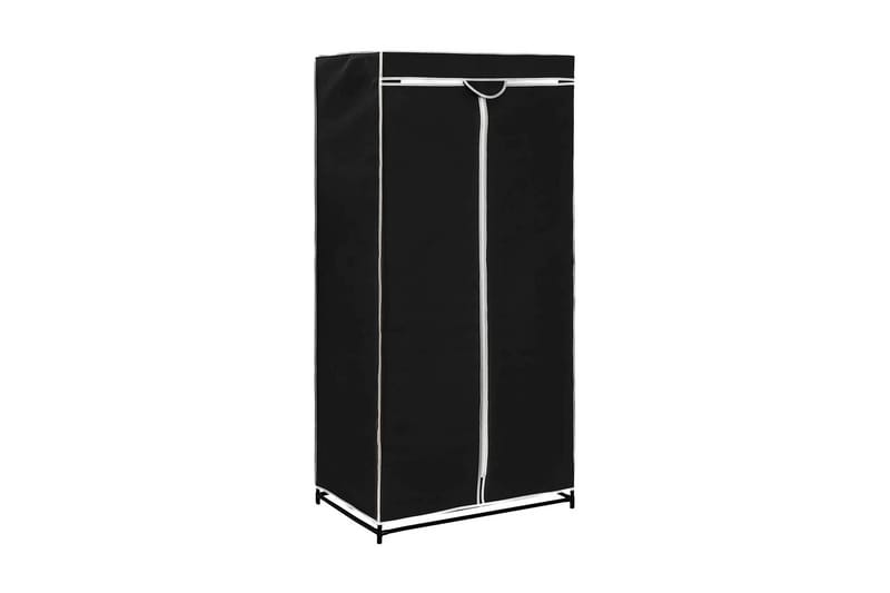 Garderob svart 75x50x160 cm - Svart - Förvaring - Klädförvaring - Garderob & garderobssystem