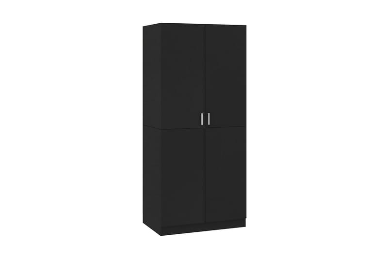 Garderob svart 80x52x180 cm spånskiva - Svart - Förvaring - Klädförvaring - Garderob & garderobssystem