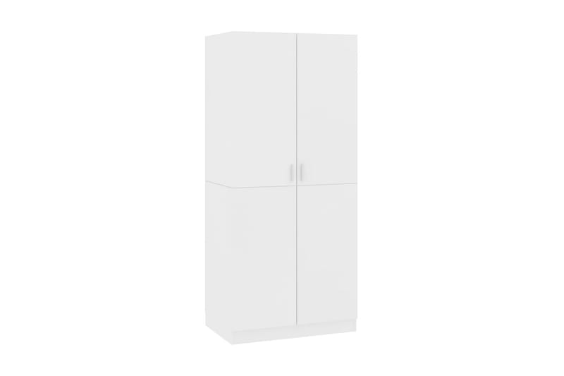 Garderob vit 80x52x180 cm spånskiva - Vit - Förvaring - Klädförvaring - Garderob & garderobssystem
