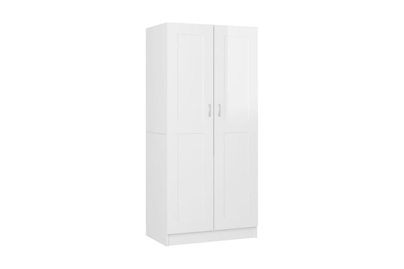 Garderob vit högglans 82,5x51,5x180 cm spånskiva - Vit högglans - Förvaring - Klädförvaring - Garderob & garderobssystem