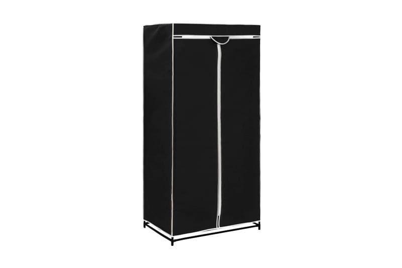 Garderober 2 st svart 75x50x160 cm - Svart - Förvaring - Klädförvaring - Garderob & garderobssystem