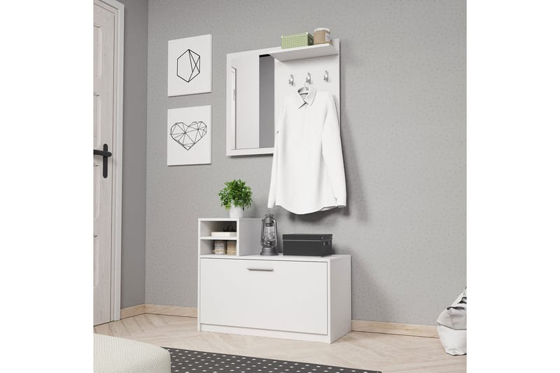 Hilts Garderob 80x180 cm - Vit - Förvaring - Klädförvaring - Garderob & garderobssystem