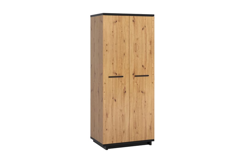 Ines Garderob 60x90 cm - Ek/Svart - Förvaring - Klädförvaring - Garderob & garderobssystem