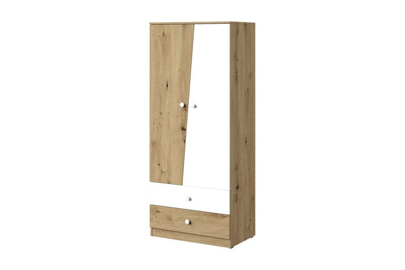 Nero Garderob 80 cm - Natur/Vit - Möbler - Möbelset - Möbelset för kontor