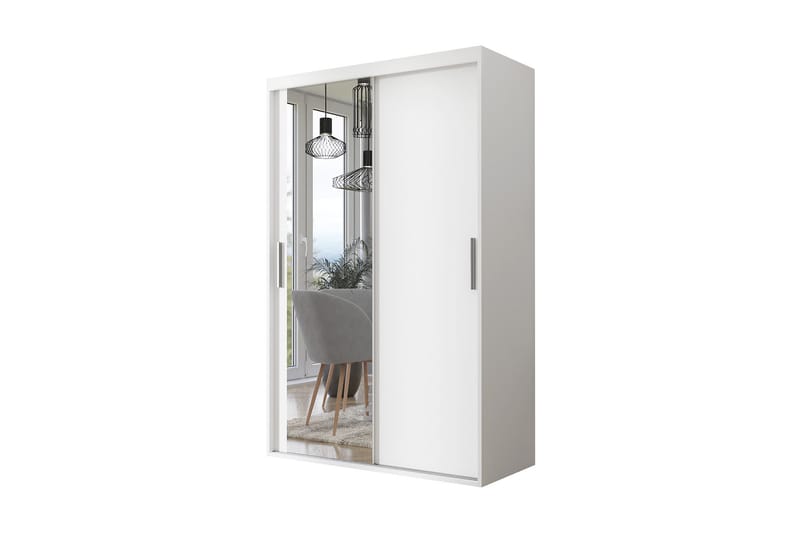 Rejasia Garderob med Spegel 120 cm - Vit - Förvaring - Klädförvaring - Garderob & garderobssystem