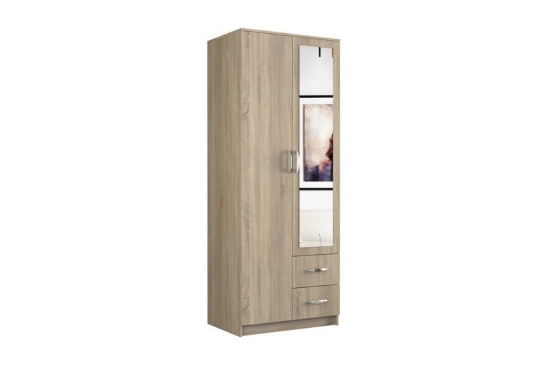 Romia Garderob med Spegel 80x52x205 cm - Sonomaek - Förvaring - Klädförvaring - Garderob & garderobssystem