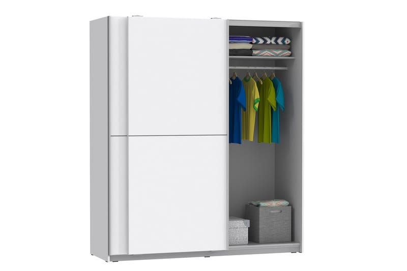 Slosser Garderob 170x191 cm - Extra Vit - Förvaring - Klädförvaring - Garderob & garderobssystem