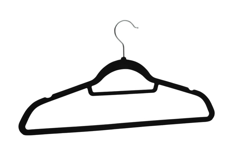 Klädgalgar 50 st halkfria svart sammet - Svart - Textil & mattor - Badrumstextilier - Handduk