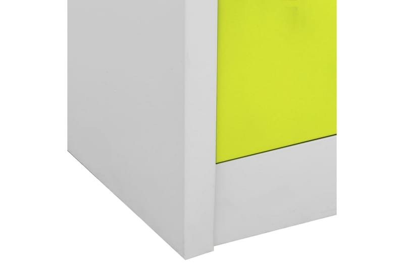 Förvaringsskåp 2 st ljusgrå och grön 90x45x92,5 cm stål - Grå - Förvaring - Skåp - Förvaringsskåp - Klädskåp & omklädningsskåp