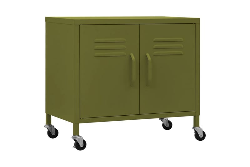 Förvaringsskåp olivgrön 60x35x49 cm stål - Grön - Förvaring - Skåp - Förvaringsskåp - Klädskåp & omklädningsskåp