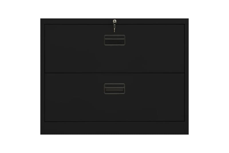 Dokumentskåp svart 90x46x72,5 cm stål - Svart - Förvaring - Skåp - Förvaringsskåp - Kontorsskåp - Dokumentskåp