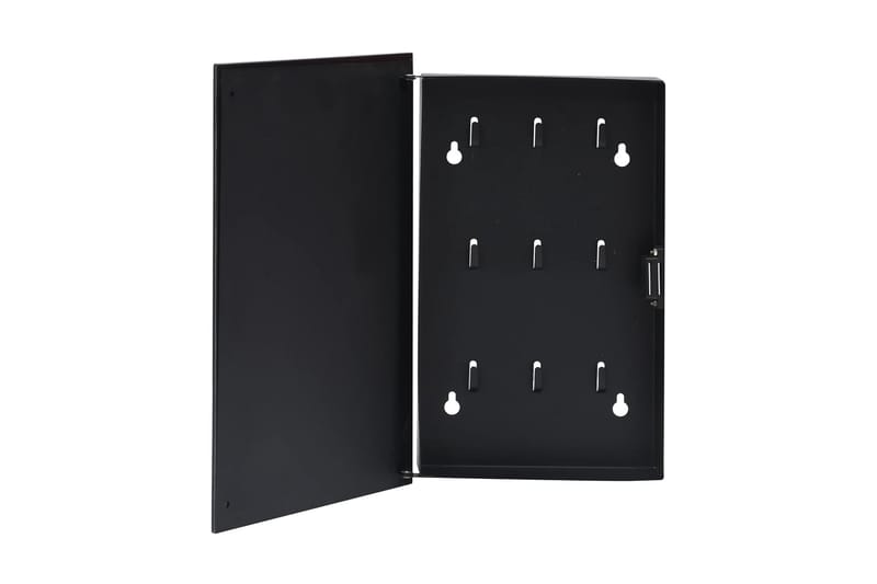 Nyckelskåp med magnetisk tavla svart 30x20x5,5 cm - Svart - Förvaring - Skåp - Förvaringsskåp - Nyckelskåp