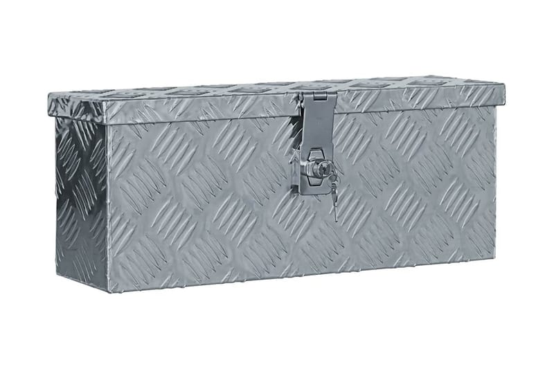Förvaringslåda aluminium 48,5x14x20 cm silver - Silver - Förvaring - Skåp - Förvaringsskåp - Säkerhetsskåp - Deponeringsskåp & deponeringsbox