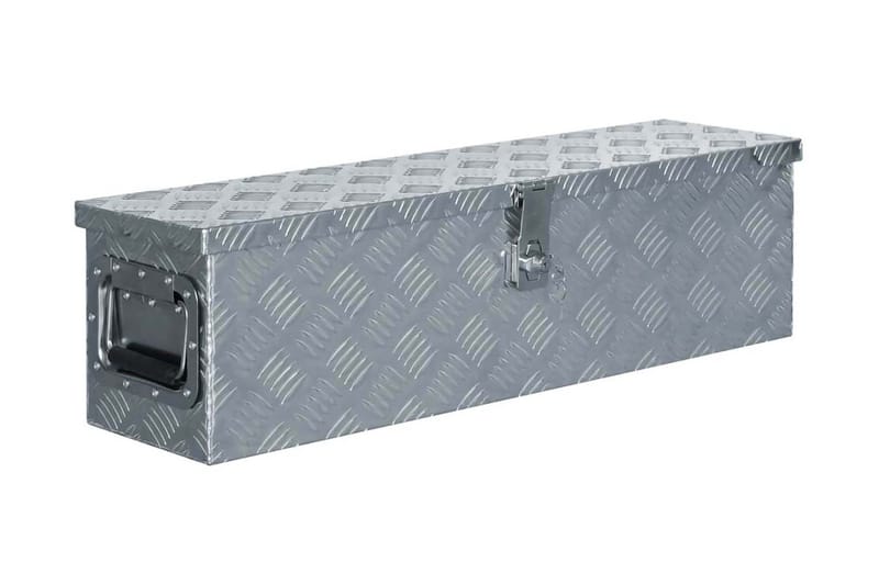 Förvaringslåda aluminium 80,5x22x22 cm silver - Silver - Förvaring - Skåp - Förvaringsskåp - Säkerhetsskåp - Deponeringsskåp & deponeringsbox