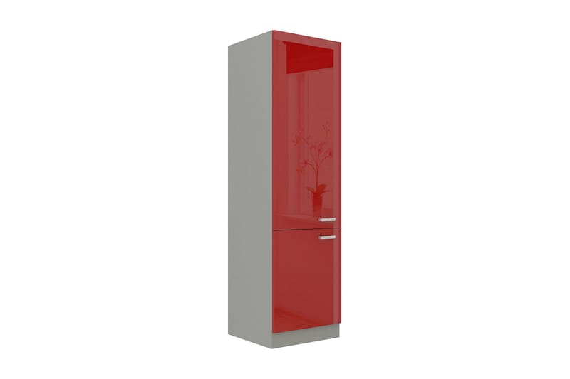 Rose Skåp med dörrar 60x57x210 cm - Röd/Vit - Förvaring - Skåp - Förvaringsskåp