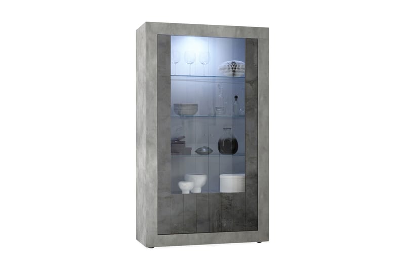 Urbino Vitrinskåp 110 cm - Gråmelerad - Förvaring - Förvaringsmöbler - Sideboard & skänk
